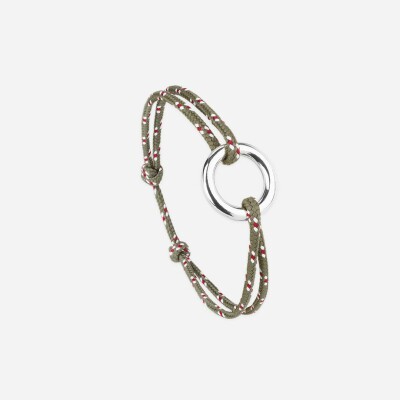 Bracelet sur cordon Le Vent à la Française Cercle en plaqué argent