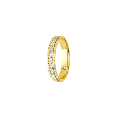 Alliance Les Essentielles en platine et or jaune, largeur 3.5mm