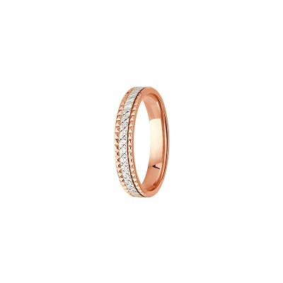 Alliance Les Essentielles en platine et or rose, largeur 3.5mm