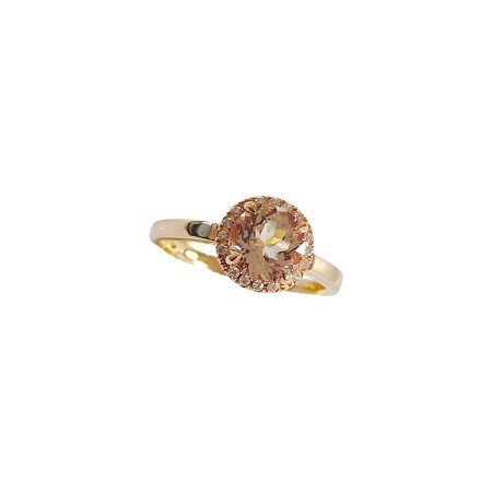 Bague Pacôma en or rose, morganite et diamants