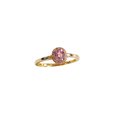 Bague Pacôma en or rose, saphir rose et diamants