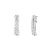 Boucles d'oreilles Curve en or blanc et diamants