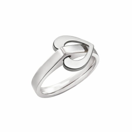 Bague Lilistone l'Essentielle en or blanc, motif coeur en or blanc 18 carats