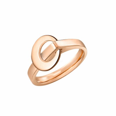 Bague Lilistone l'Essentielle en or rose, motif rond en or rose 18 carats