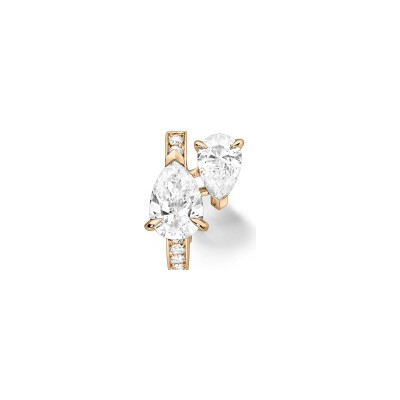 Mono boucle d'oreille droite Repossi Serti sur Vide en or rose et diamants
