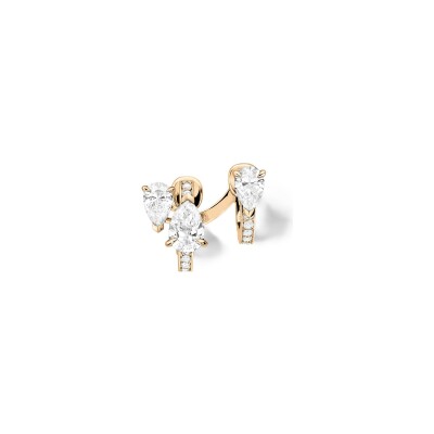 Mono boucle d'oreille gauche Repossi Serti sur Vide en or rose et diamants