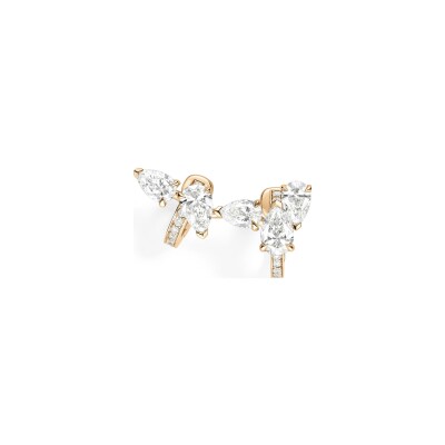 Mono boucle d'oreille gauche Repossi Serti sur Vide en or rose et diamants