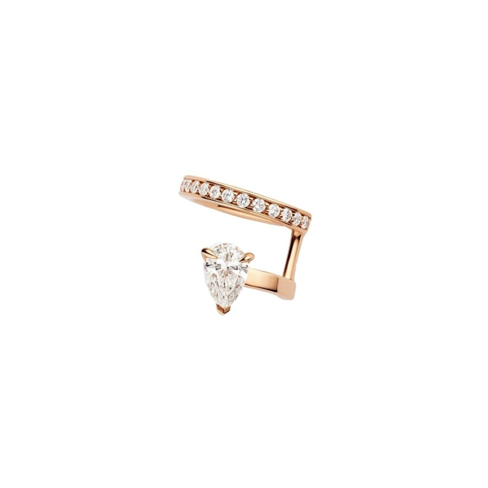 Boucles d'oreilles Repossi Serti sur Vide en or rose et diamants