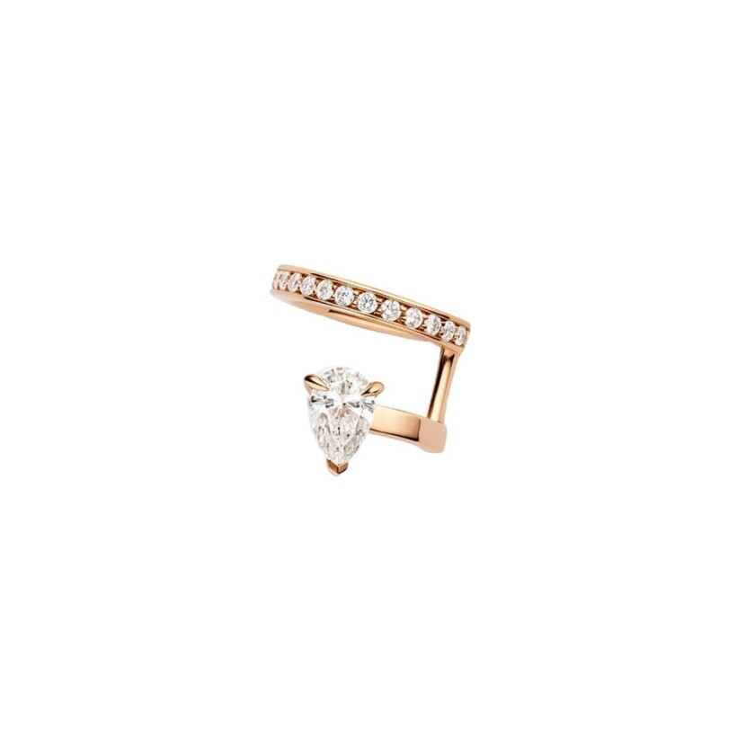 Repossi Serti sur Vide earrings, rose gold, diamonds