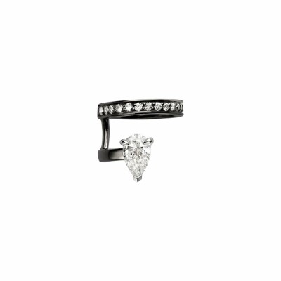  Repossi Serti sur Vide earrings in black gold and diamonds