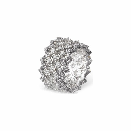 Buccellati Rombi ring, white gold and diamonds