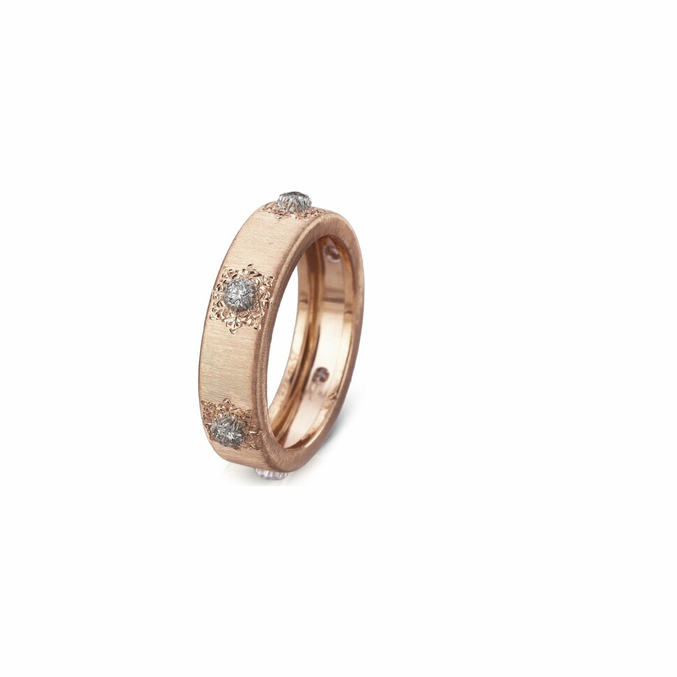 Buccellati Macri Classica ring, rose gold, white gold and diamonds