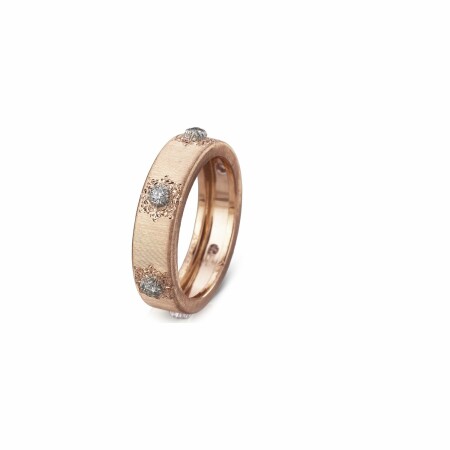 Bague Buccellati Macri Classica en or rose, or blanc et diamants