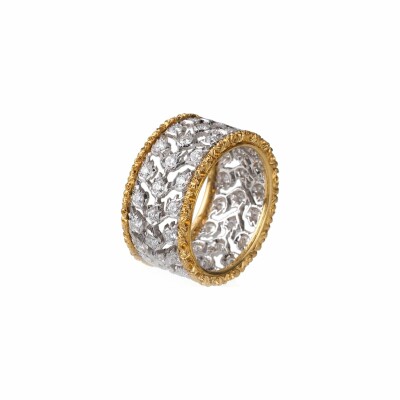 Bague Buccellati Eternelle en or blanc, or jaune et diamants