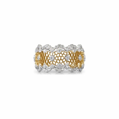 Bague Buccellati Eternelle en or blanc, or jaune et diamants