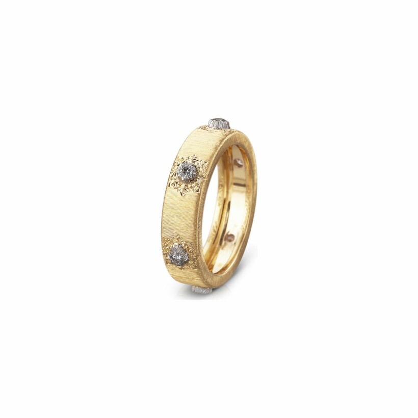 Buccellati Macri Classica ring, white gold, yellow gold and diamonds