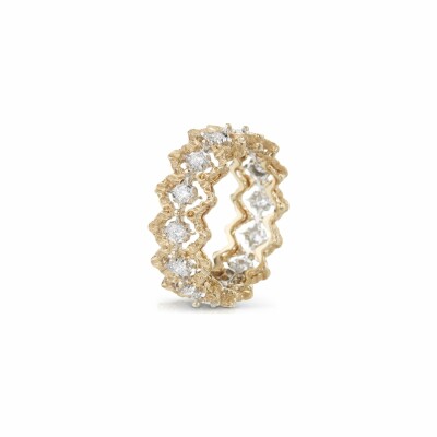 Eternelle Buccellati Rombi Ring mit Gelbgold, Weißgold und Diamanten