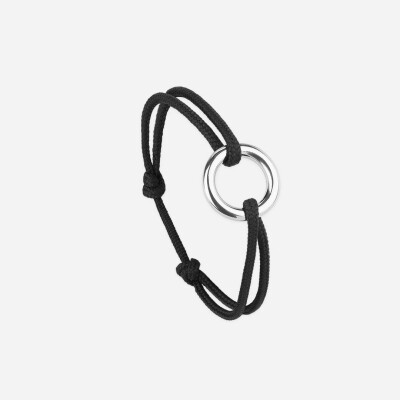 Bracelet sur cordon Le Vent à la Française Cercle en plaqué argent