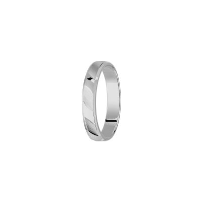 Alliance Les Essentielles Ethan en platine, largeur 3.8mm