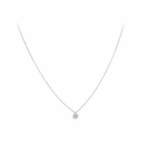 Collier Sarlane Etincelle Brillant en or blanc et diamant taille brillant de 0.50ct monté en Serti Riveté