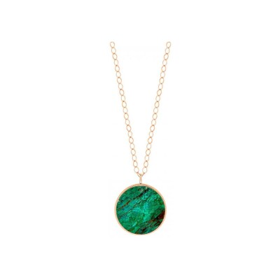 Collier GINETTE NY EVER en or rose et chrysocolle