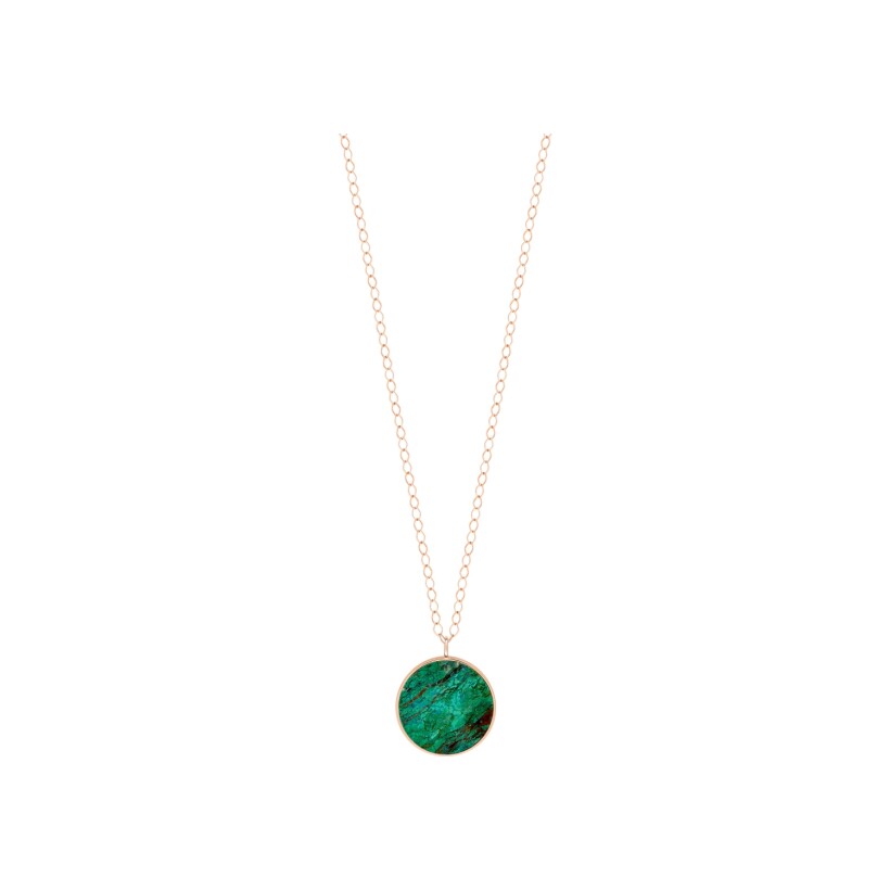GINETTE NY EVER necklace, rose gold and chrysocolla