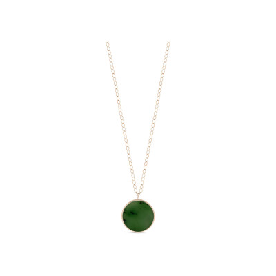 GINETTE NY JUMBO EVER on chain, rose gold, jade