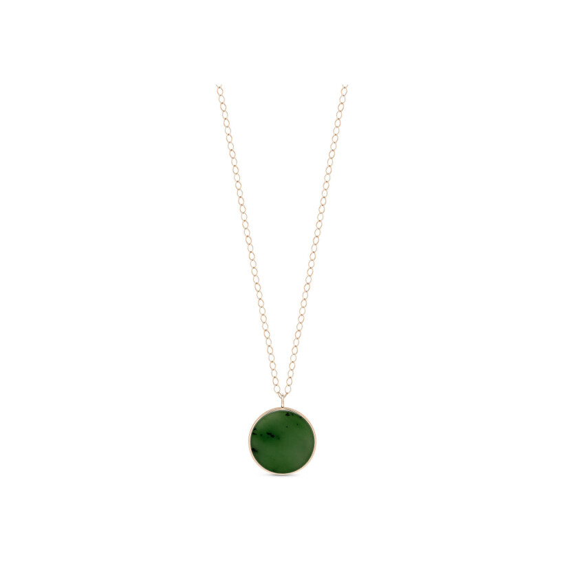 GINETTE NY JUMBO EVER on chain, rose gold, jade