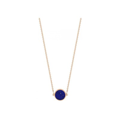 Collier Ginette NY Mini Ever Disc en or rose et lapis lazuli