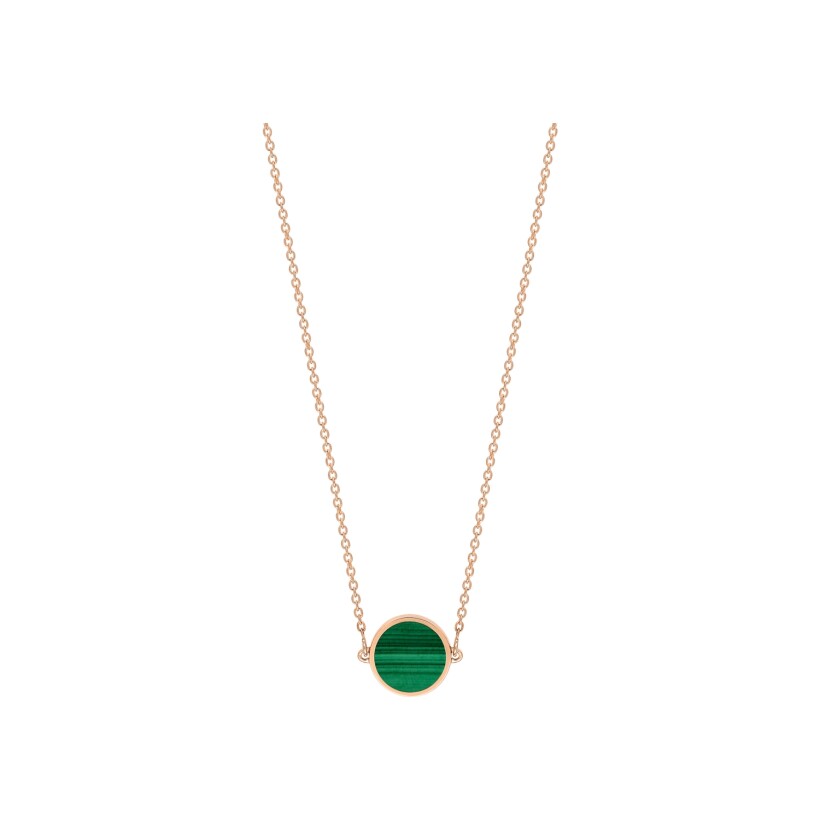 GINETTE NY EVER necklace, rose gold and malachite