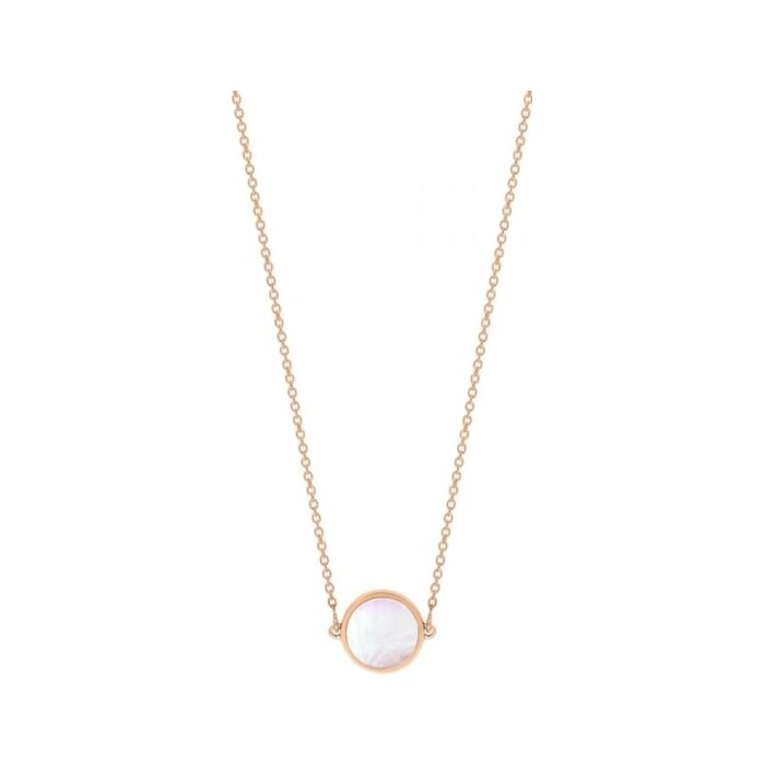 Collier Ginette NY MINI EVER en or rose et nacre rose