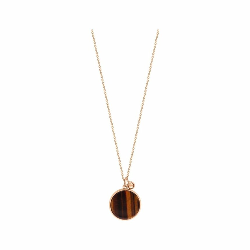 Ginette NY MINI EVER necklace, rose gold and tiger’s eye
