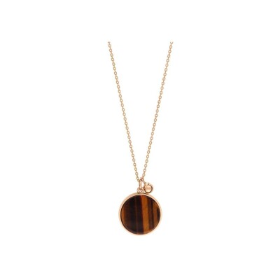 Ginette NY MINI EVER necklace, rose gold and tiger’s eye