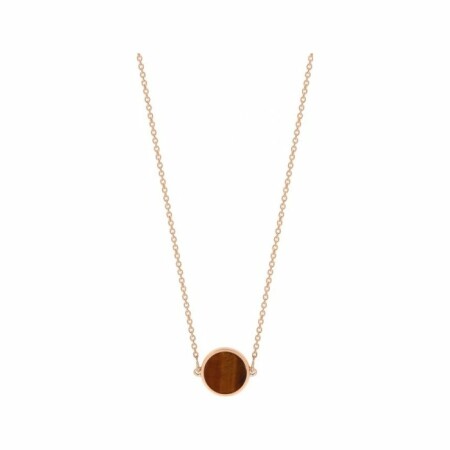 Ginette NY MINI EVER necklace, rose gold and tiger’s eye