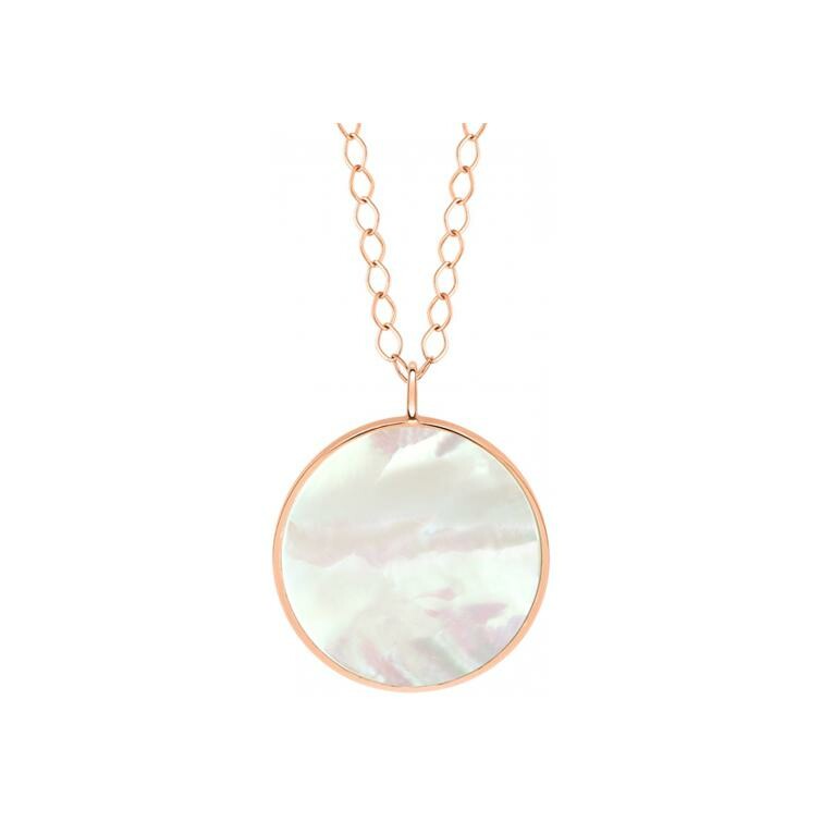 GINETTE NY JUMBO necklace, rose gold and mother-of-pearl