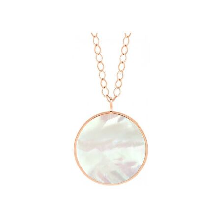 GINETTE NY JUMBO EVER DISC  necklace, rose gold and mother-of-pearl