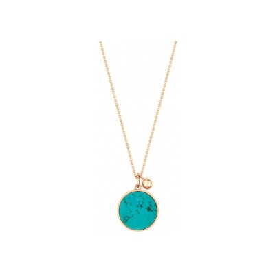 GINETTE NY EVER necklace, rose gold and turquoise