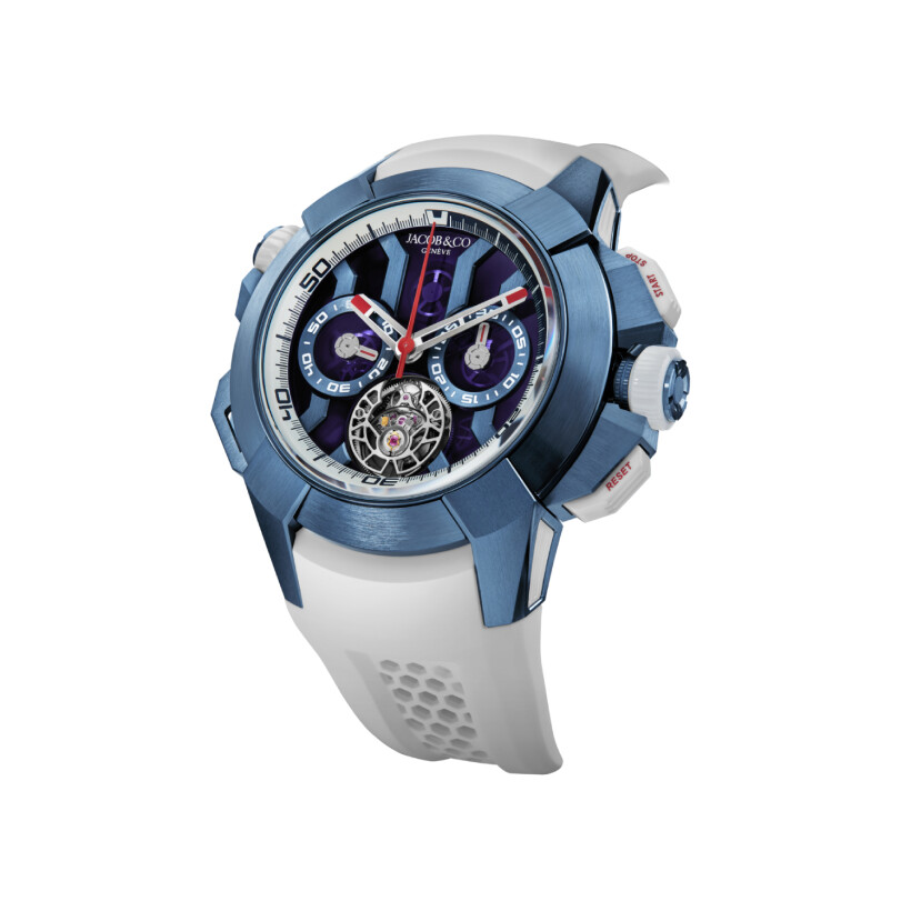 Jacob & Co Epic X Chrono tourbillon blue titanium watch