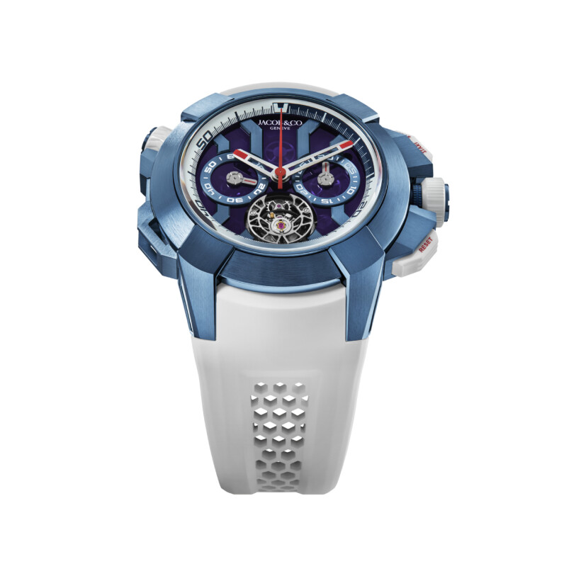 Jacob & Co Epic X Chrono tourbillon blue titanium watch