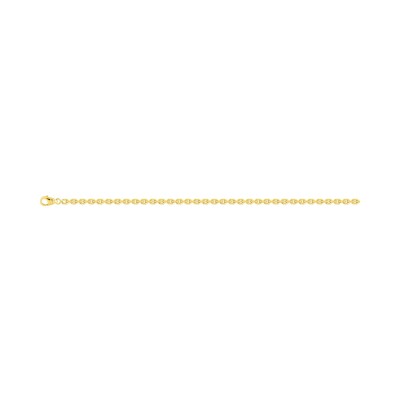 Chaîne maille forçat diamantée en or jaune
