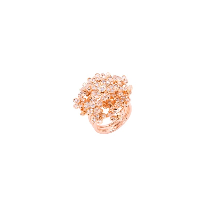Bague Cesare Pompanon Primavera en or rose et diamants blancs