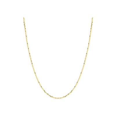 Chaîne maille forçat diamantée en or jaune