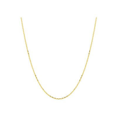 Chaîne maille forçat diamantée en or jaune