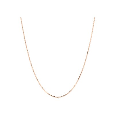 Chaîne maille forçat diamantée en or rose