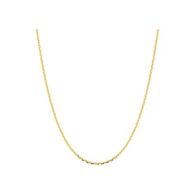 Chaîne maille forçat diamantée en or jaune