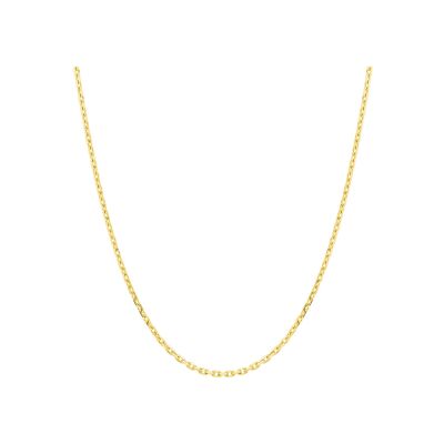 Chaîne maille forçat diamantée en or jaune