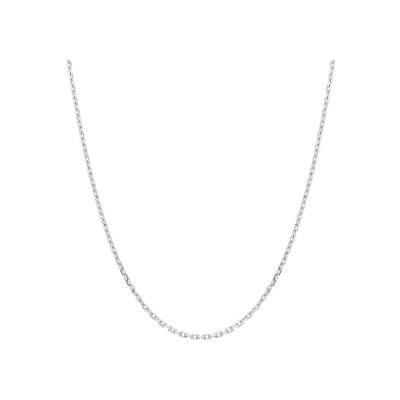 Chaîne maille forçat en or blanc