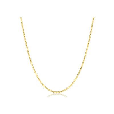Chaîne maille forçat diamantée en or jaune