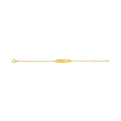 Gourmette Bébé en or jaune, taille 14cm