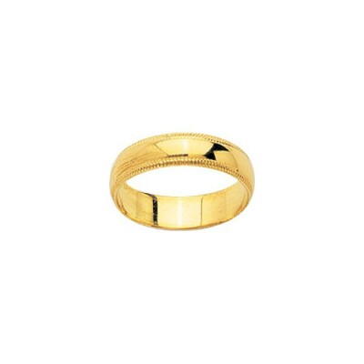 Alliance Fushia en or jaune, 5mm